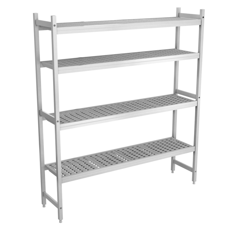 Alumiiniumist põrandariiul 1486x360x1685mm, anodeeritud