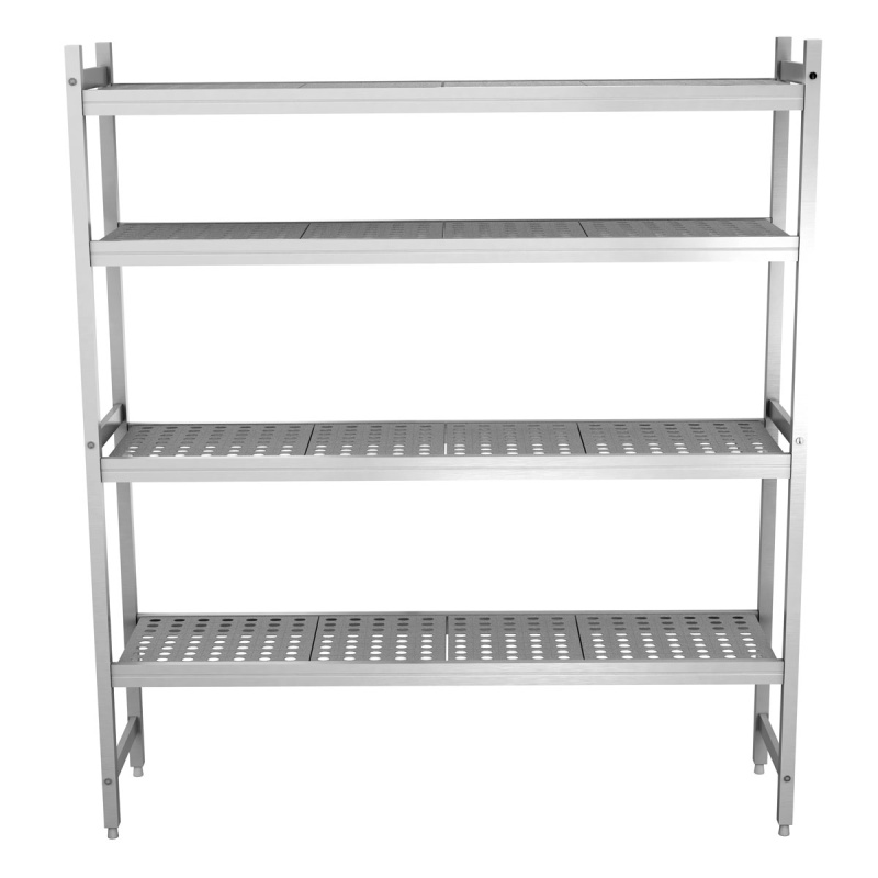 Alumiiniumist põrandariiul 1486x460x1685mm, anodeeritud