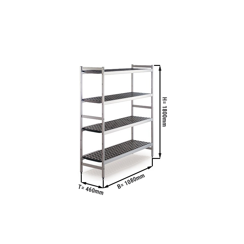 Alumiiniumist põrandariiul 1080x460x1800mm
