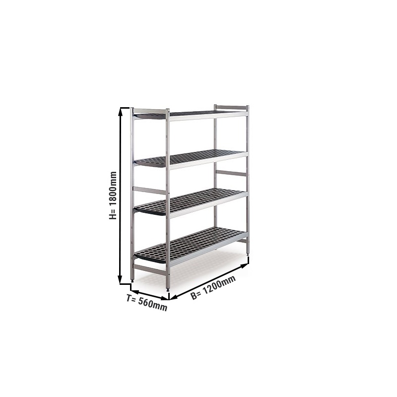 Alumiiniumist põrandariiul 1200x560x1800mm