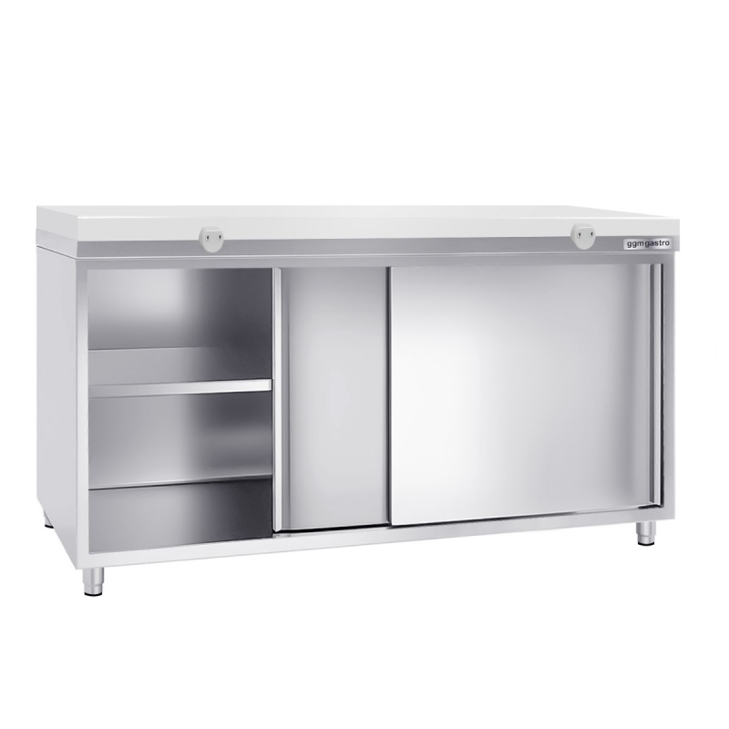 Roostevaba kapp 180x80cm - valge lõikelauaga