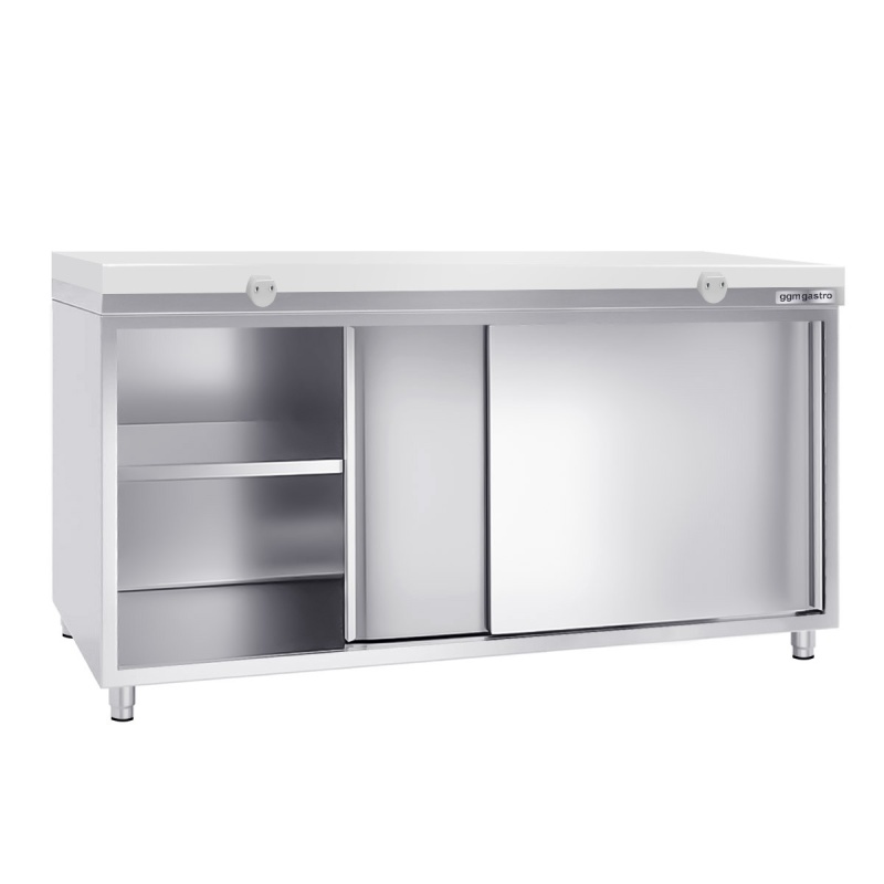 Roostevaba kapp 200x80cm - valge lõikelauaga