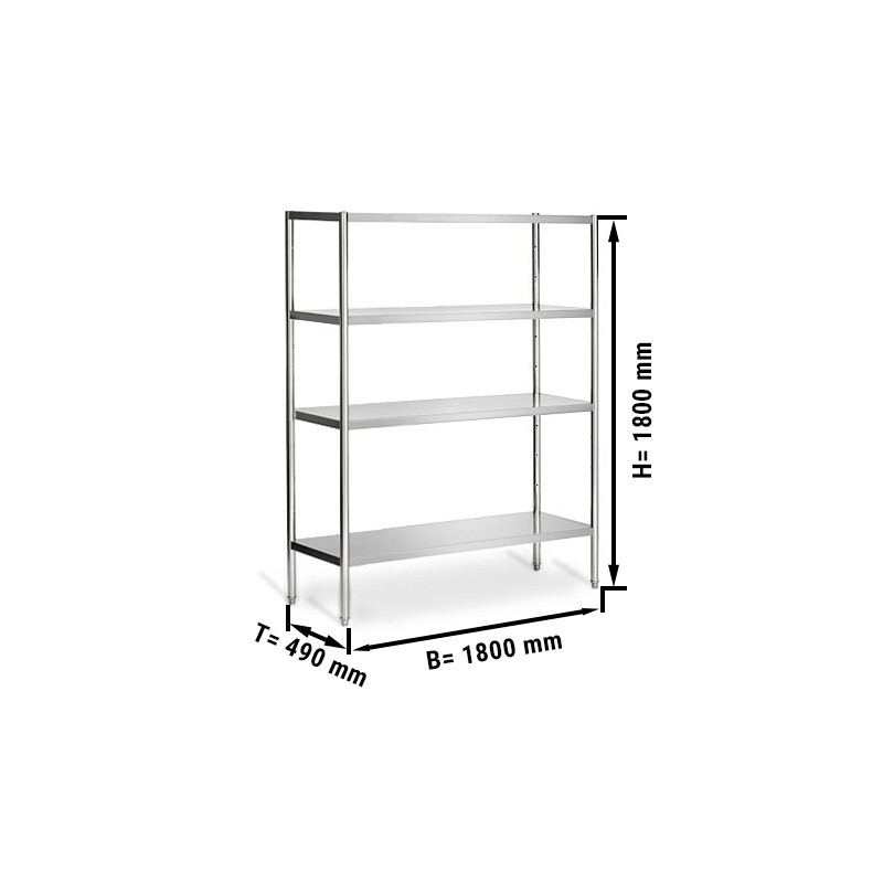 Roostevaba põrandariiul erp 1800x500mm, reguleeritav