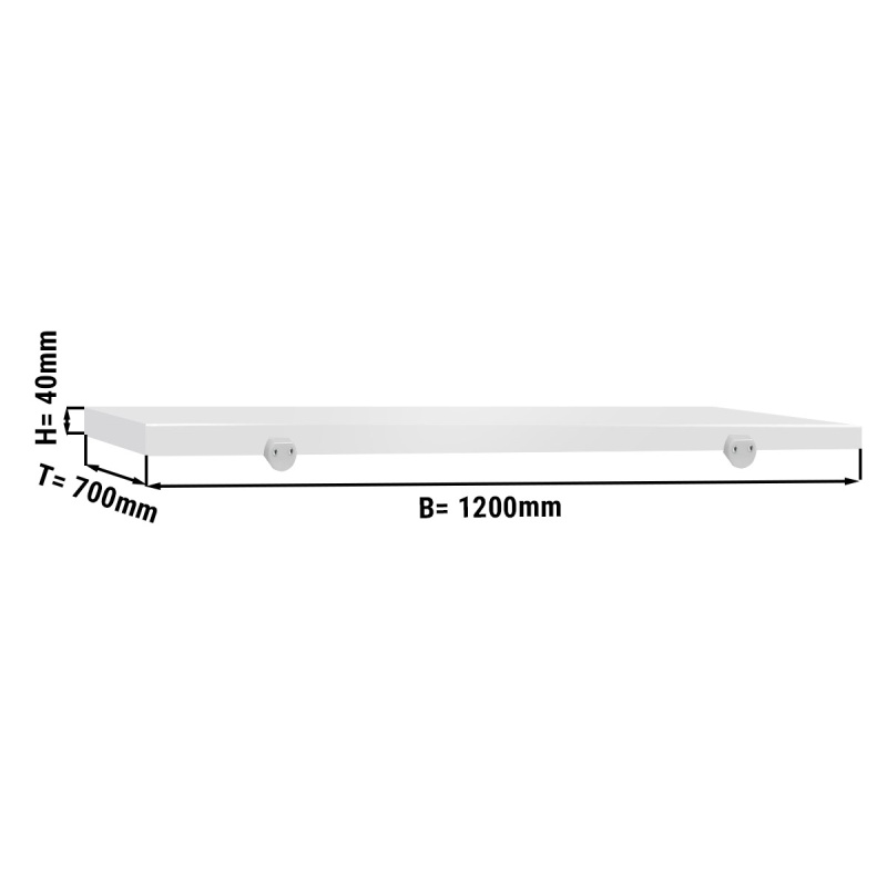 Lõikelaud lihunikulauale 1200x700mm, valge