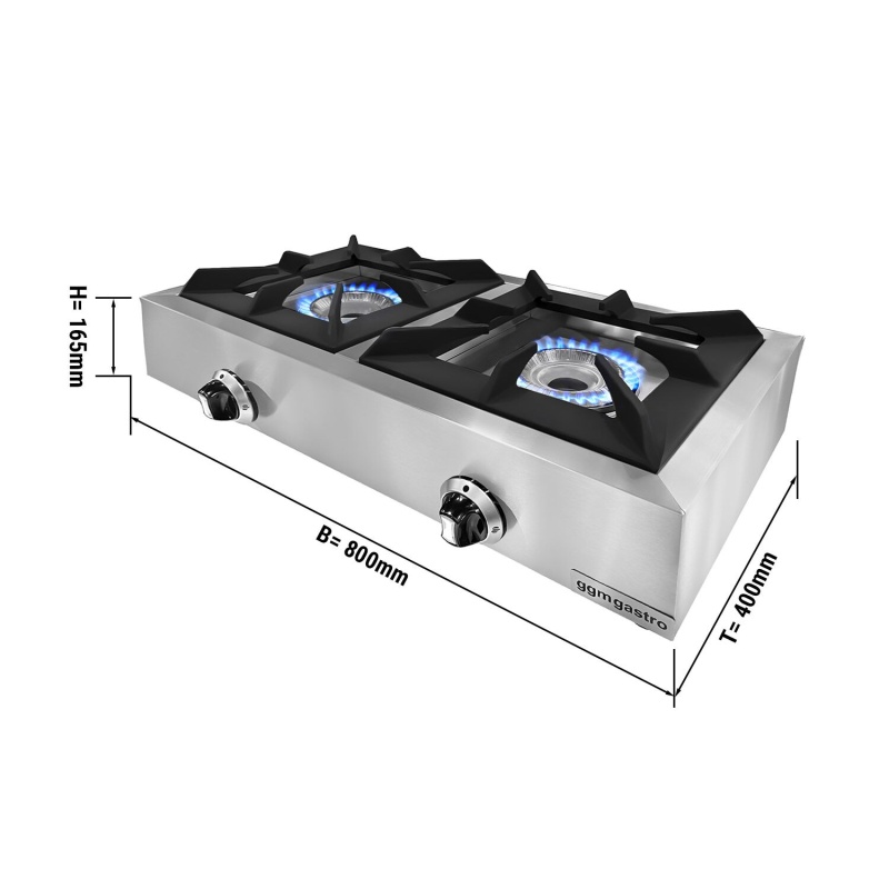 Gaasipliit 2x 5,5kw
