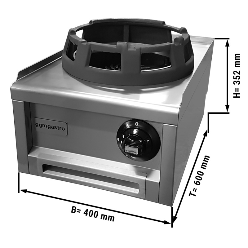 Wok gaasipliit - 1 põletiga - 12 kw