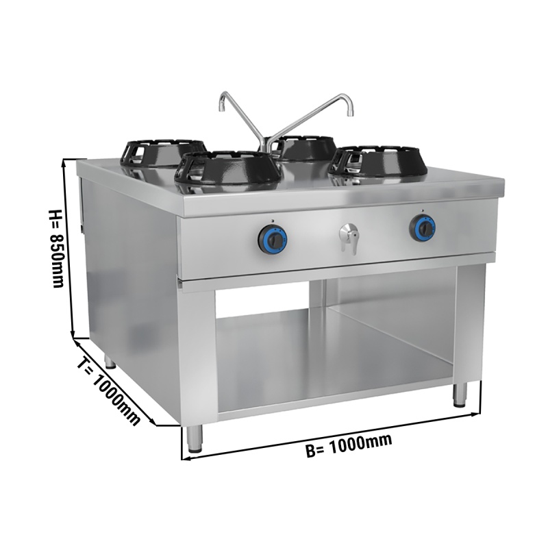 Wokpliit gaasiga - 4 kohaline - 56 kw