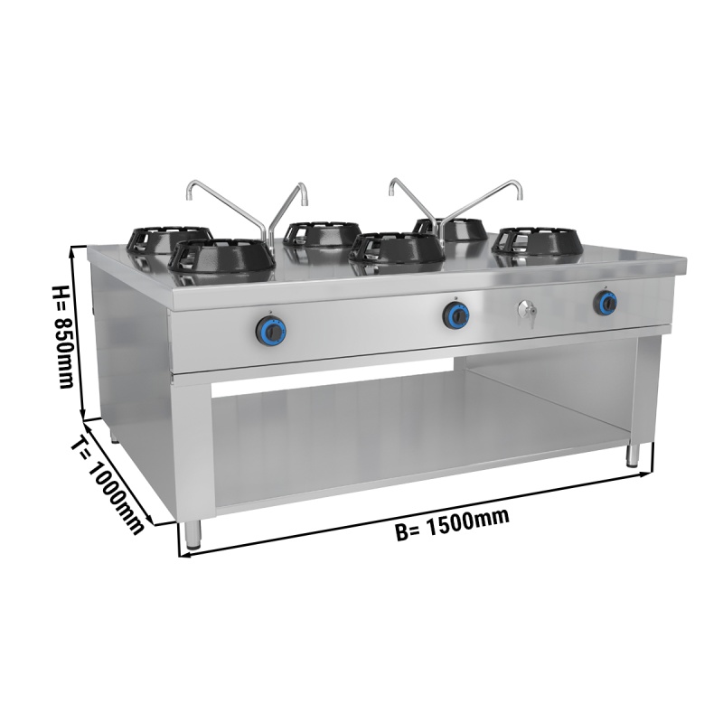 Wokpliit gaasiga - 6 kohaline - 84 kw