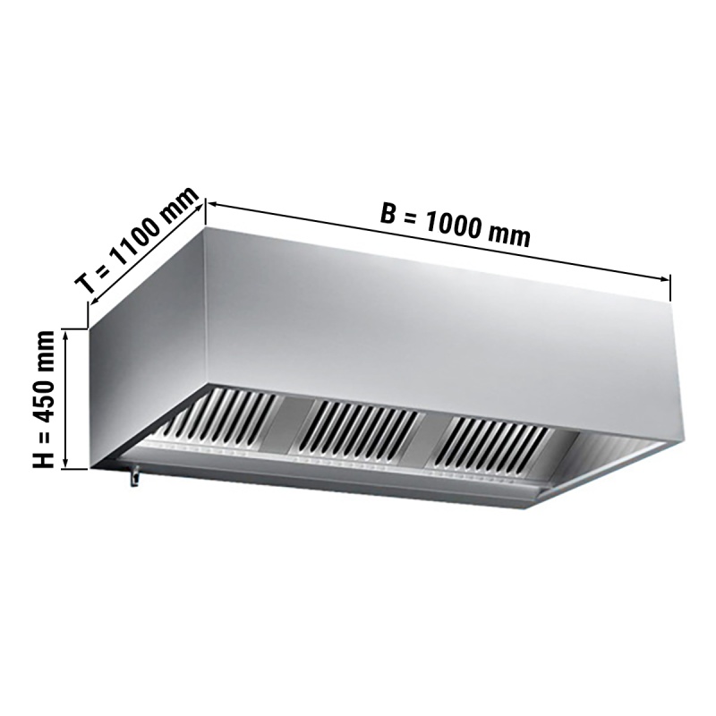 Ventilatsioonikubu filtri ja valgusega 1000x1100x450mm