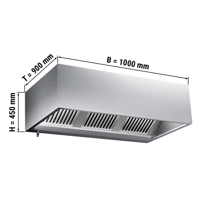 Ventilatsioonikubu filtri ja valgusega 1000x900x450mm