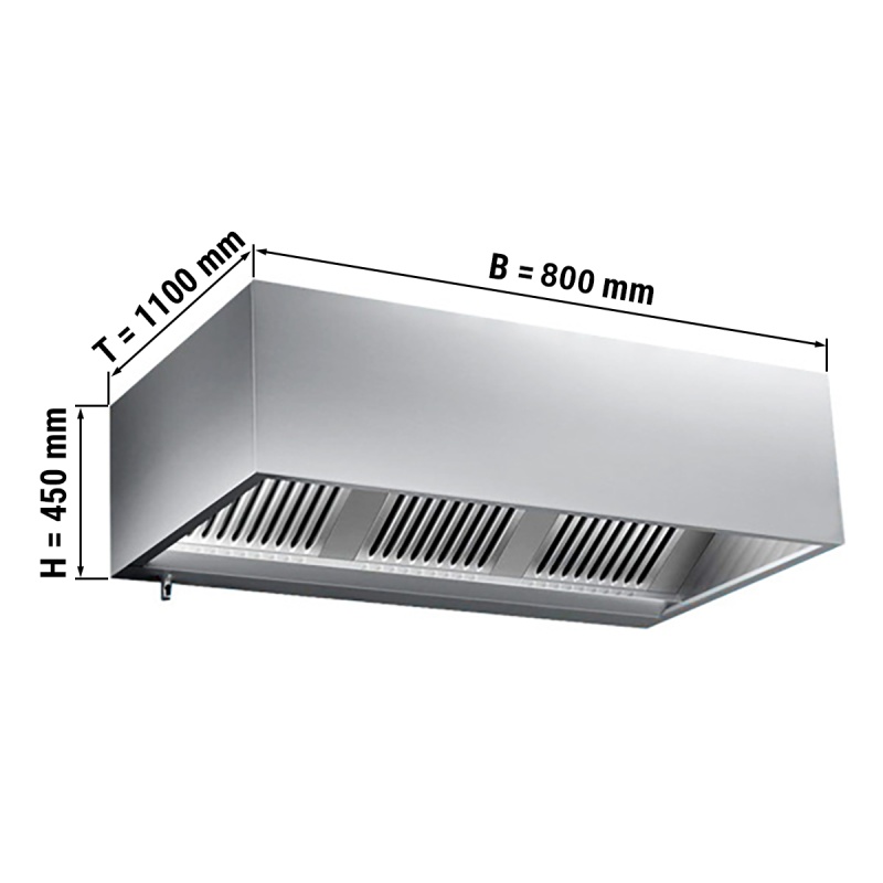 Ventilatsioonikubu filtri ja valgusega 800x1100x450mm
