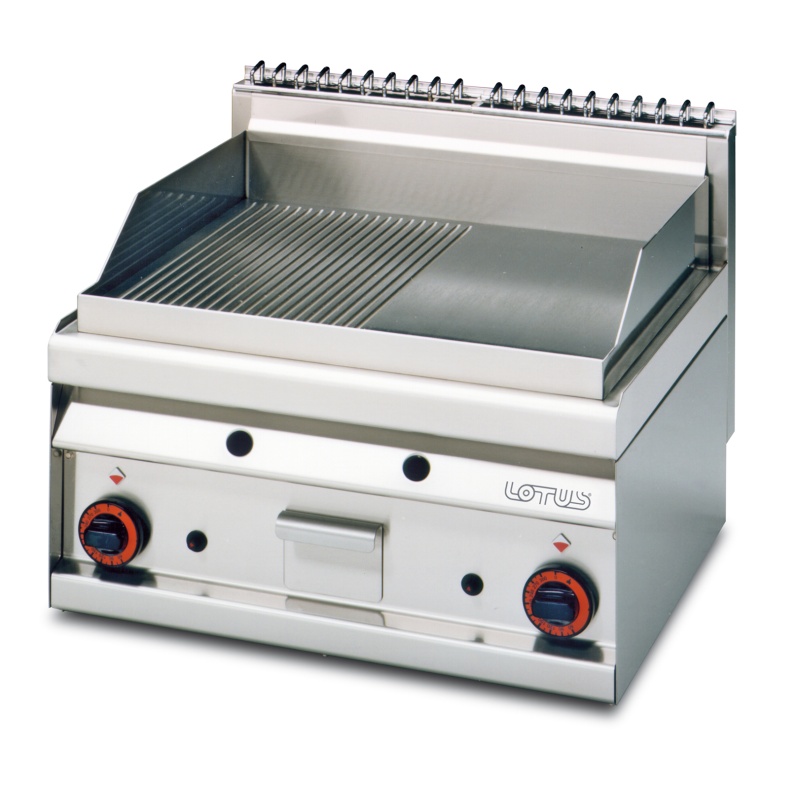 Gaasi plaatgrill LOTUS 60x65x29cm, sile+rihvel