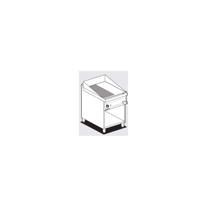 Gaasi plaatgrill alusraamiga LOTUS 60x70,5x90cm, sile+rihvel