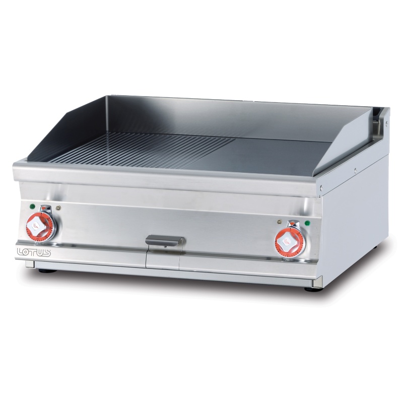 Plaatgrill LOTUS 80x70,5x28cm, rihvel+sile