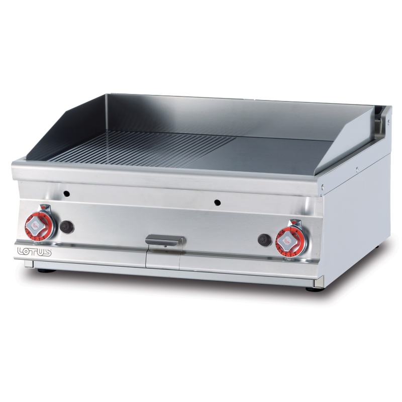 Gaasi plaatgrill LOTUS 80x70,5x28cm, sile+rihvel