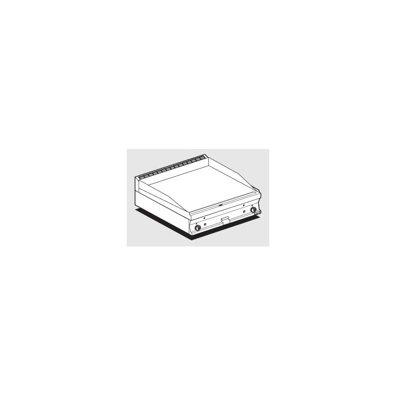 Gaasi plaatgrill LOTUS 80x60x28cm, sile