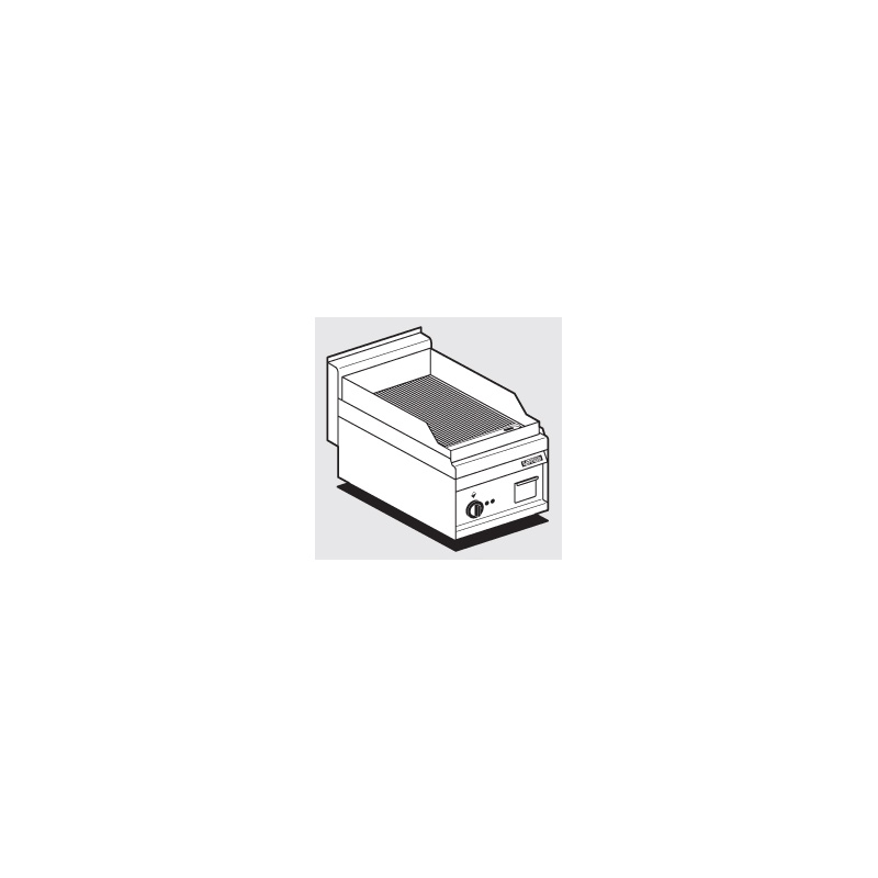 Plaatgrill LOTUS 40x65x29cm, rihvel