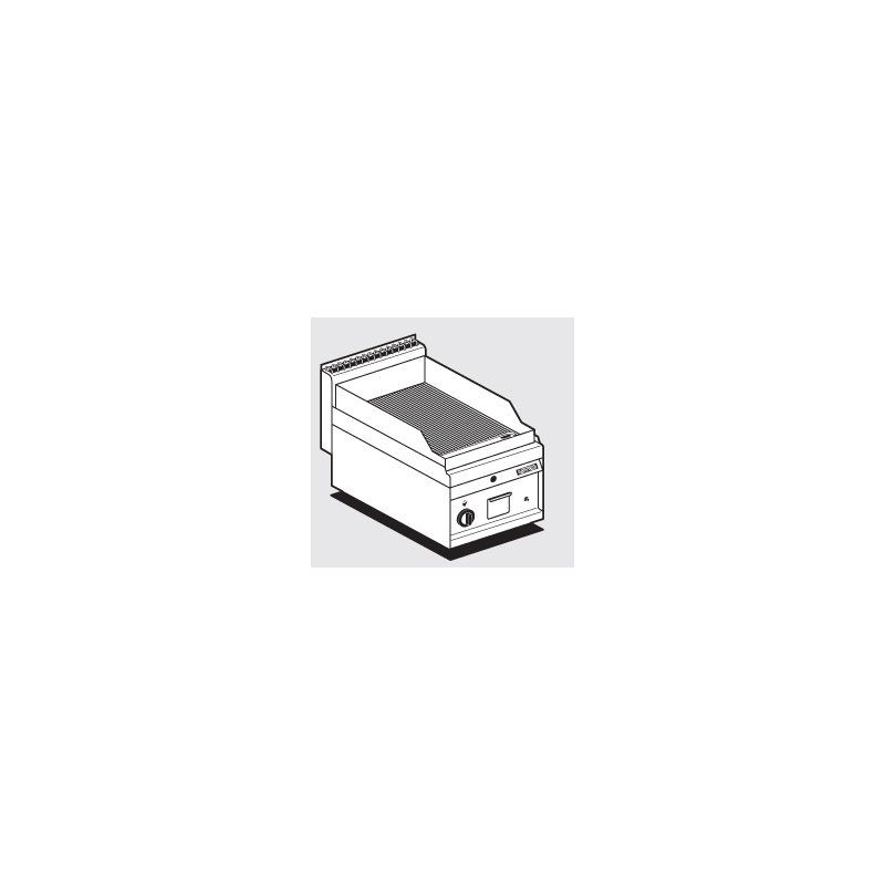 Gaasi plaatgrill LOTUS 40x65x29cm, rihvel