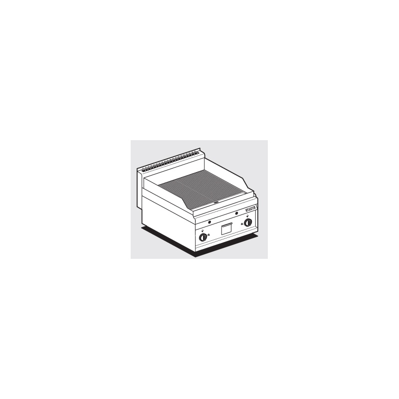 Gaasi plaatgrill LOTUS 60x65x29cm, rihvel