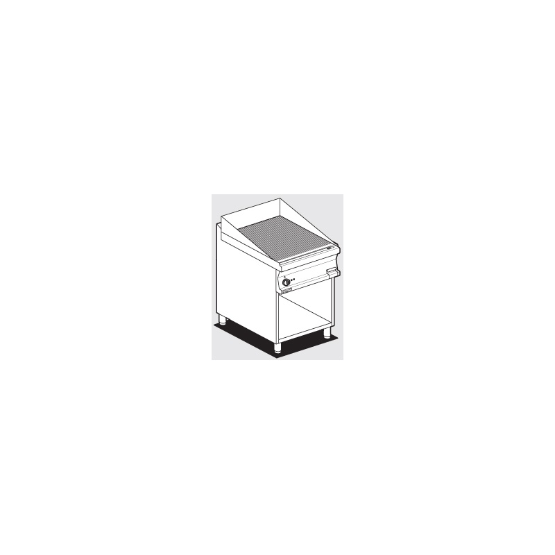 Plaatgrill alusraamiga LOTUS 60x70,5x90cm, rihvel