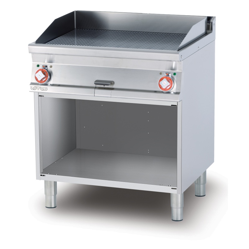 Plaatgrill alusraamiga LOTUS 80x70,5x90cm, rihvel