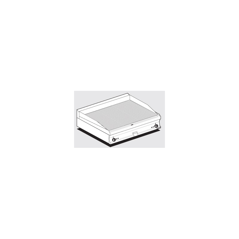 Plaatgrill LOTUS 100x60x28cm, rihvel
