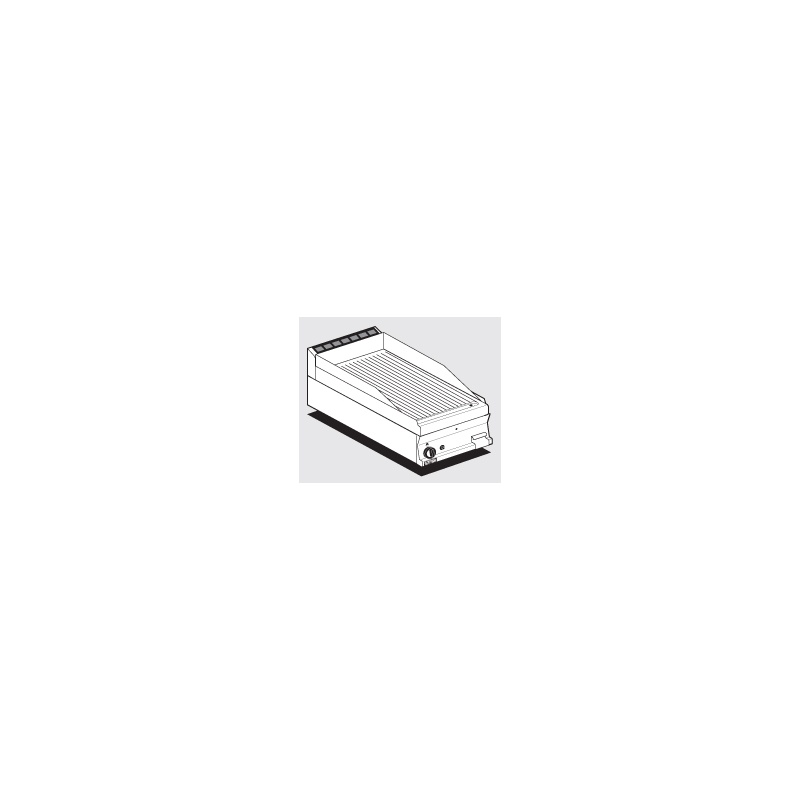 Gaasi plaatgrill LOTUS 40x60x28cm, rihvel