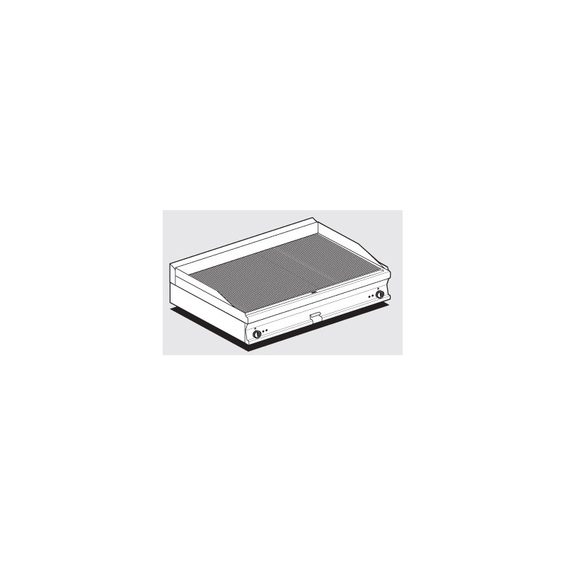 Plaatgrill LOTUS 120x70,5x28cm, rihvel