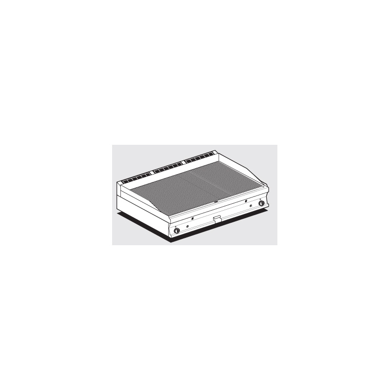 Gaasi plaatgrill LOTUS 120x70,5x28cm, rihvel