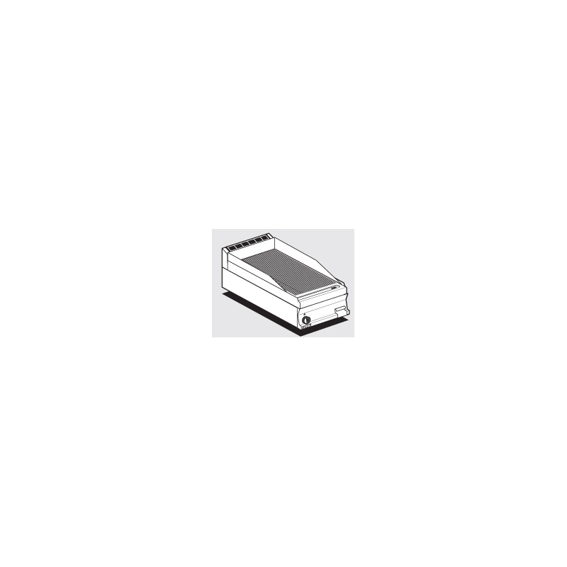 Gaasi plaatgrill LOTUS 40x70,5x28cm, rihvel