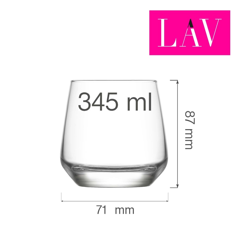 Lal viskiklaas 345 ml
