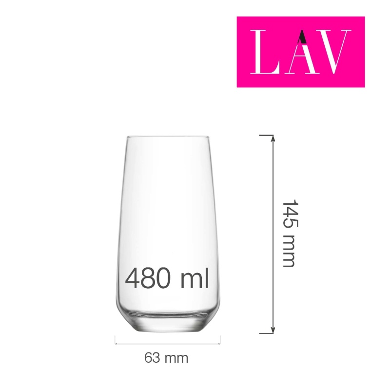 Lal pikk klaas 480 ml