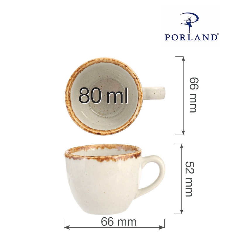Ashen elegantne espressotass, 80ml