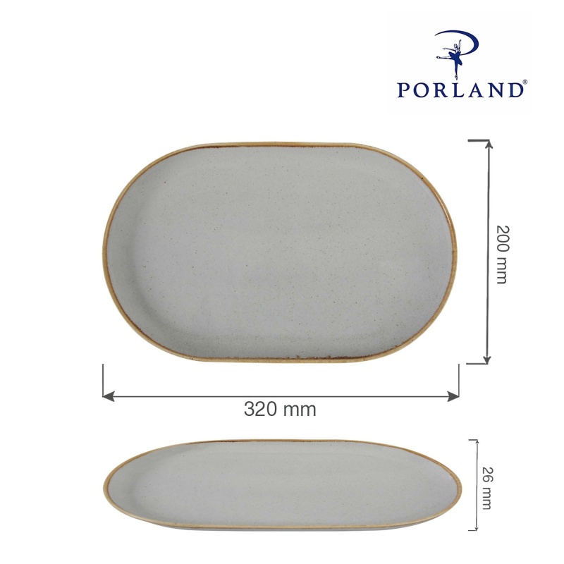 Ashen ovaalne vaagen, 320x200mm