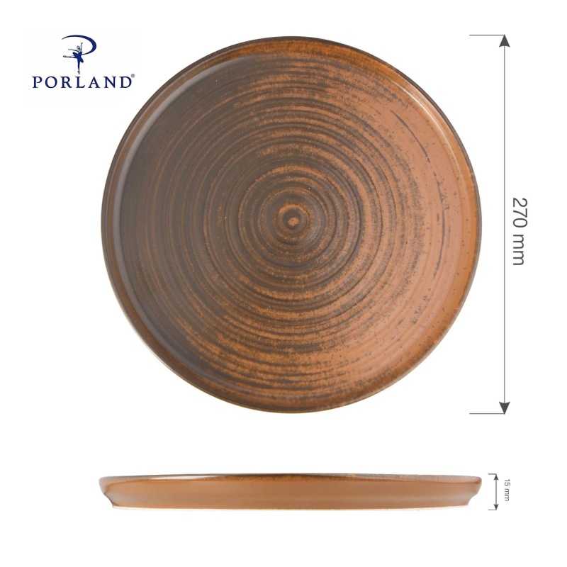 Lykke brown kõrge servaga taldrik, 180mm