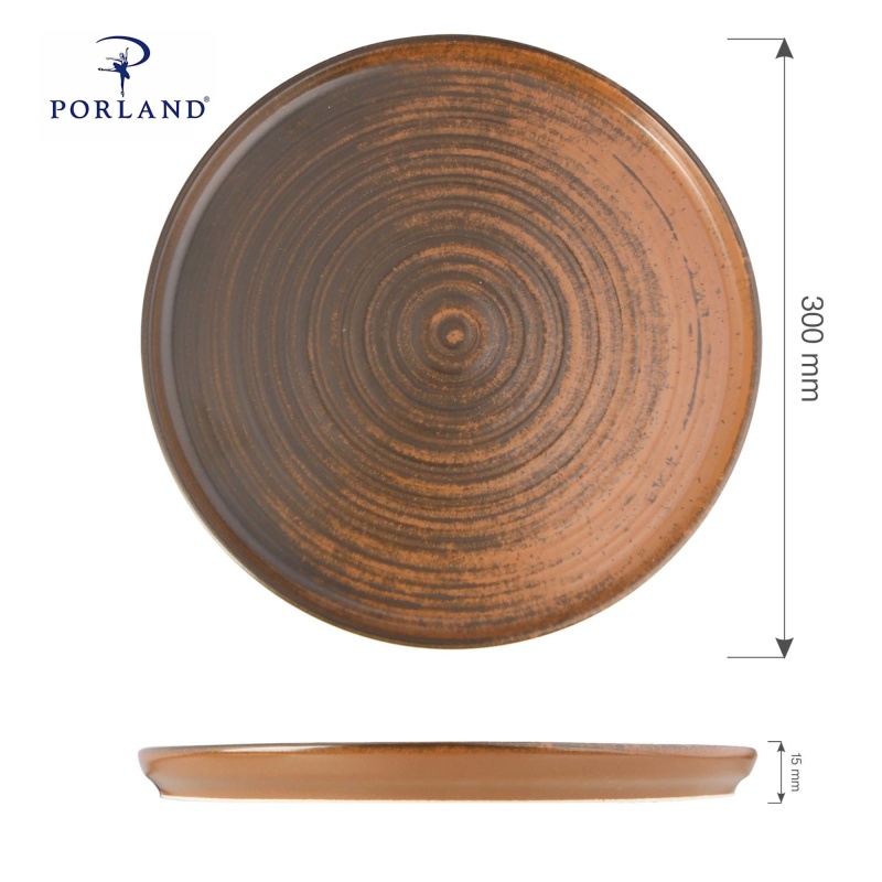 Lykke brown kõrge servaga taldrik, 180mm