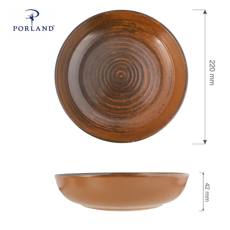 Lykke brown taldrik, 220mm