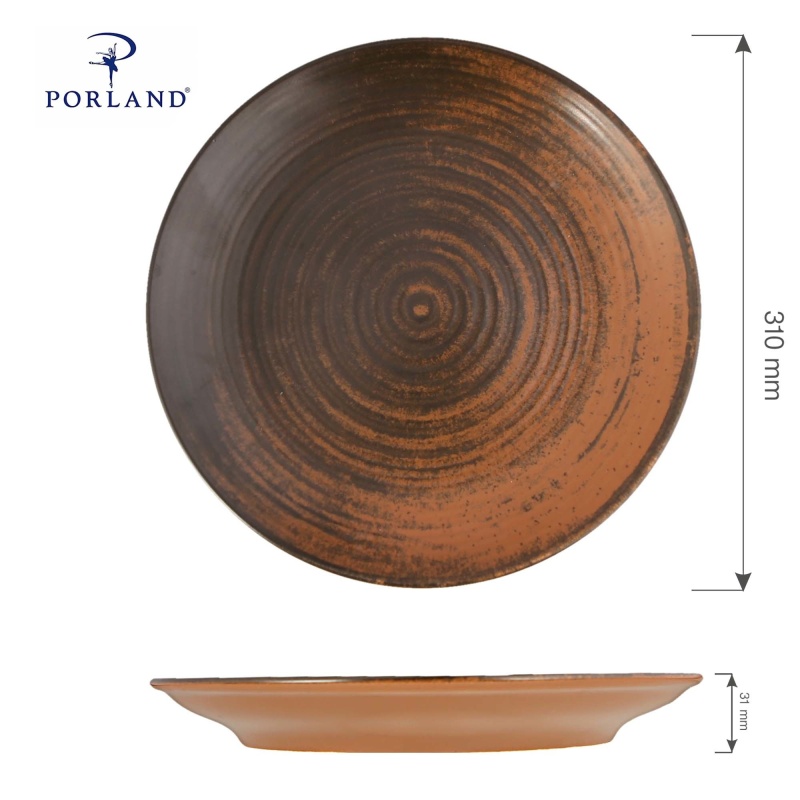 Lykke brown taldrik, 170mm