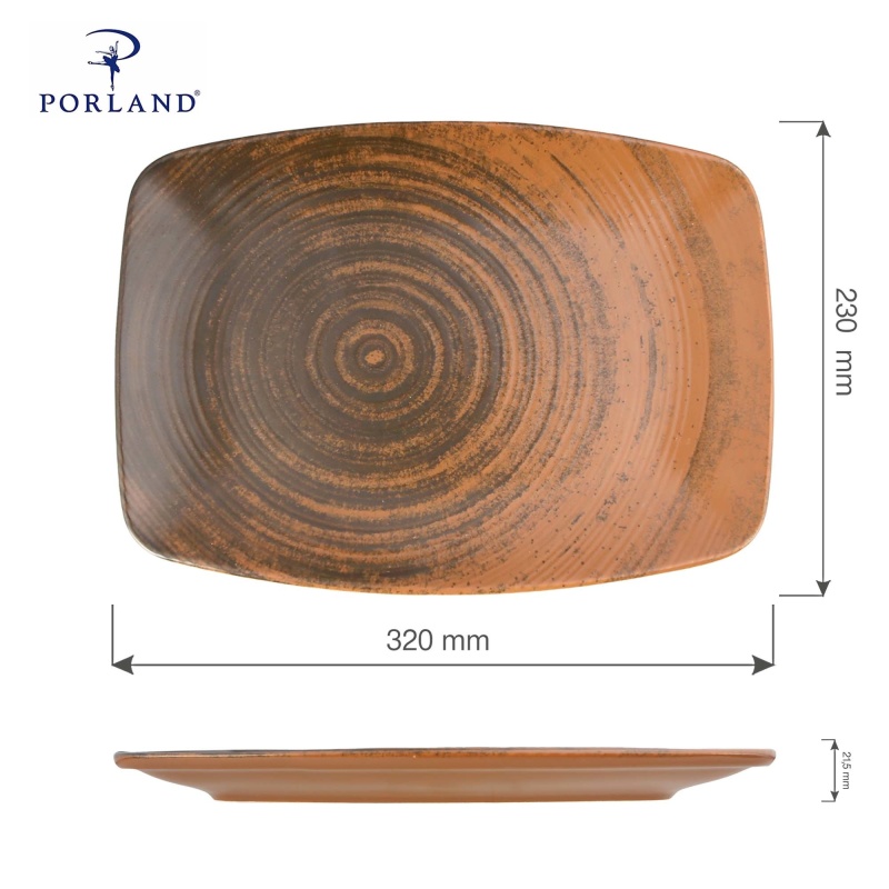 Lykke brown ovaalne taldrik, 270mm