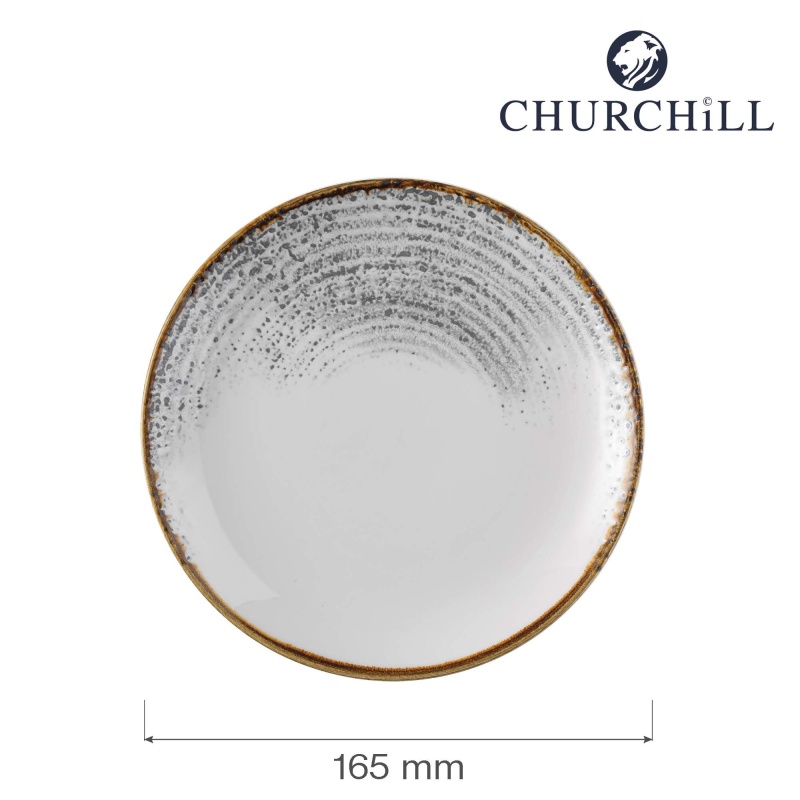 Homespun accents jasper grey taldrik, 165mm