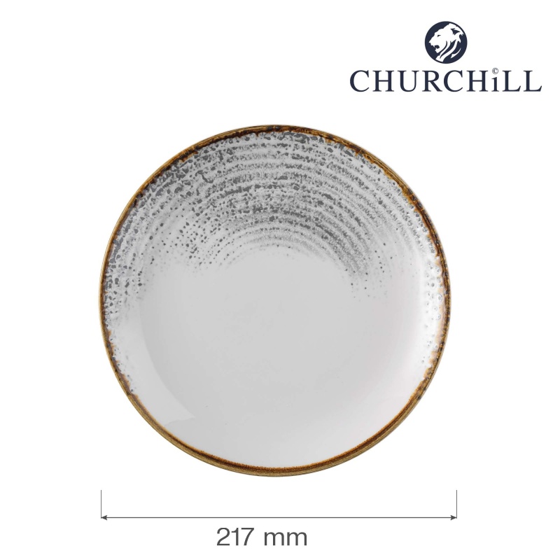 Homespun accents jasper grey taldrik, 217mm