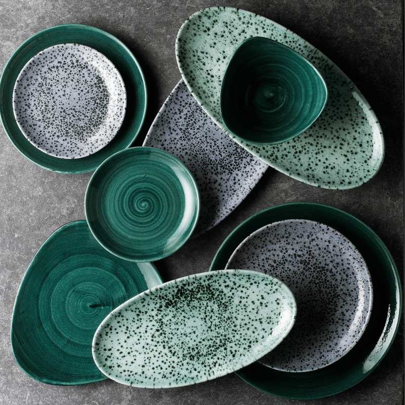 Mineral green ovaalne kokataldrik, 347x173mm