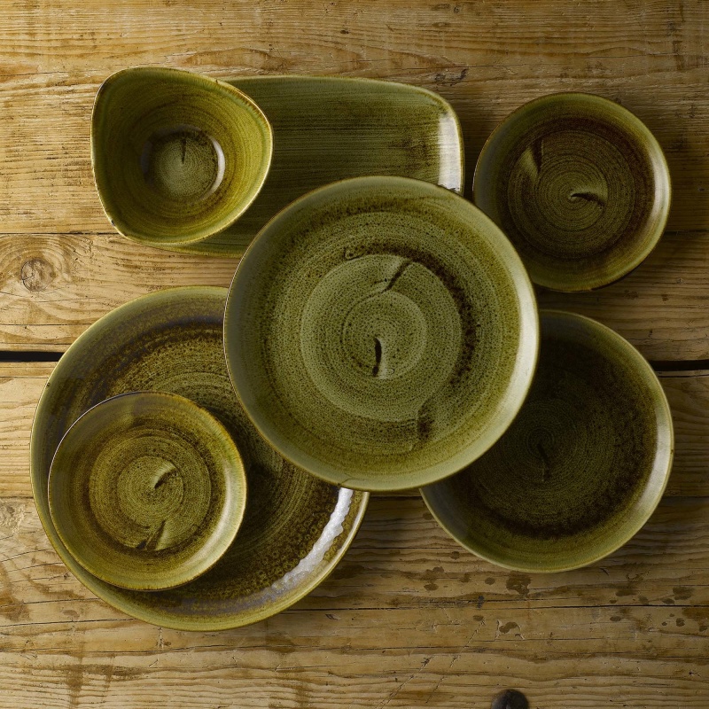 Stonecast plume green cappuccino alustass, 156 mm