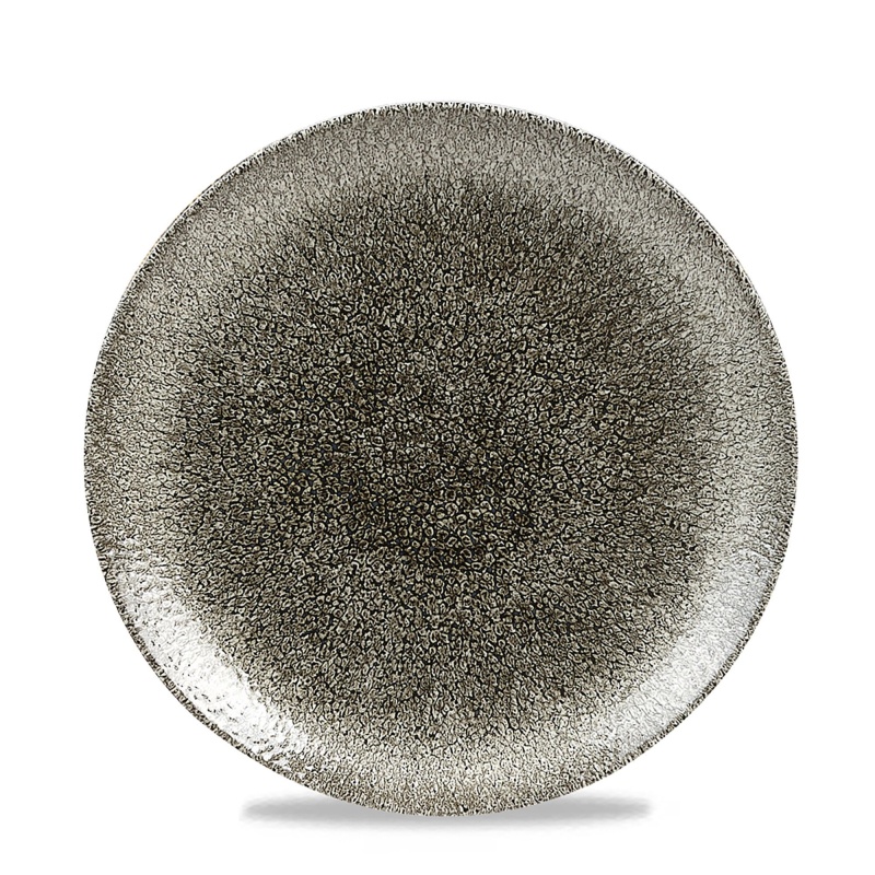 Raku quartz black taldrik, 217mm