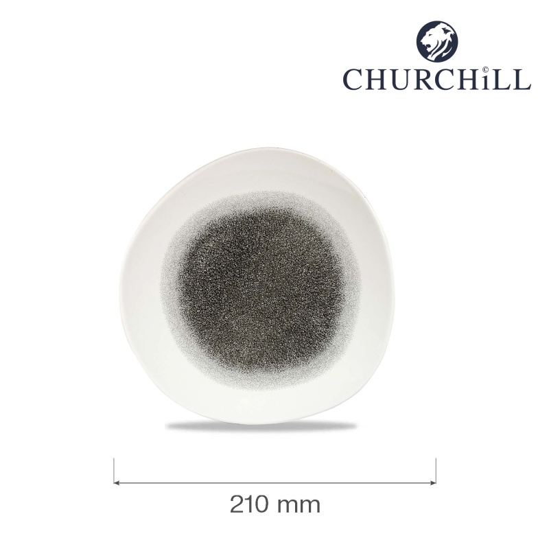 Raku quartz black ümar taldrik, 210mm