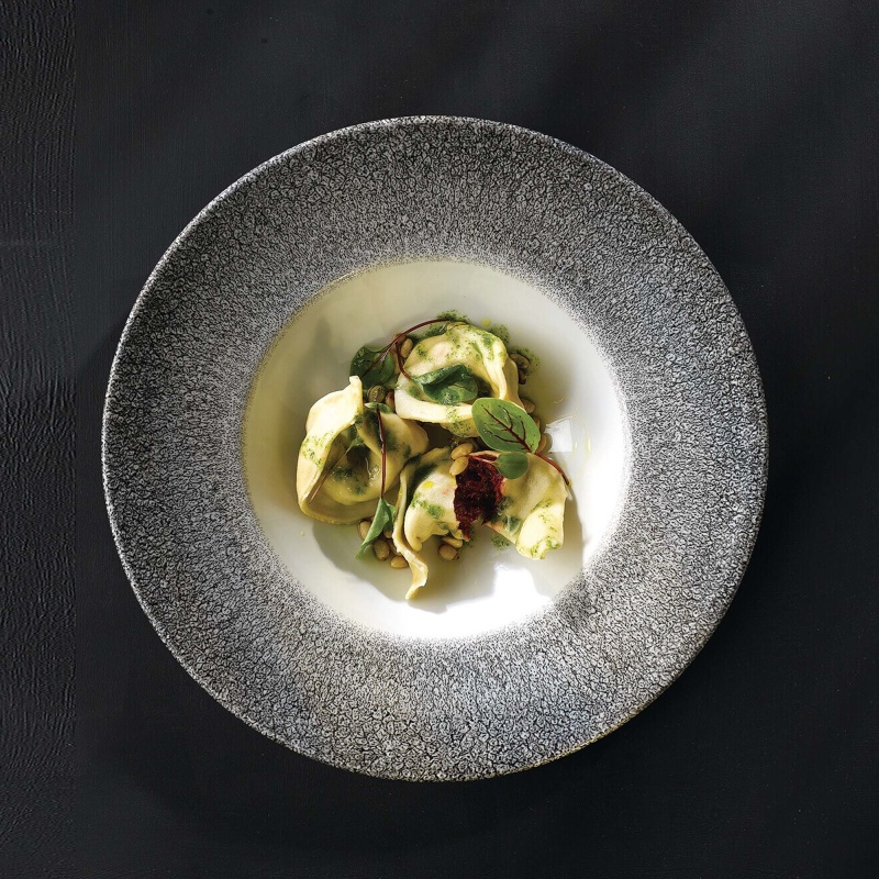 Raku quartz black ümar taldrik, 210mm