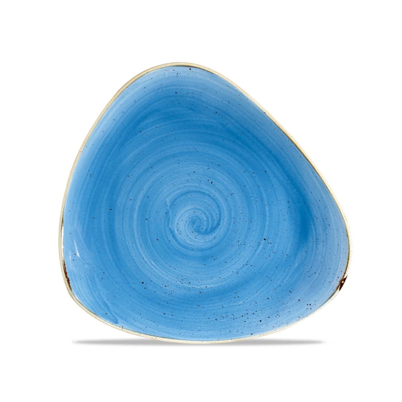 Stonecast cornflower blue kolmnurkne taldrik 26,5cm