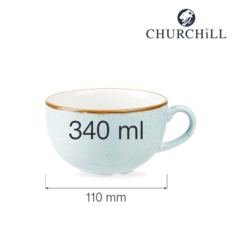 Stonecast duck egg cappuccino tass, 340ml
