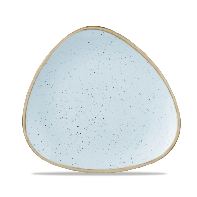 Stonecast duck egg kolmnurkne taldrik, 265mm
