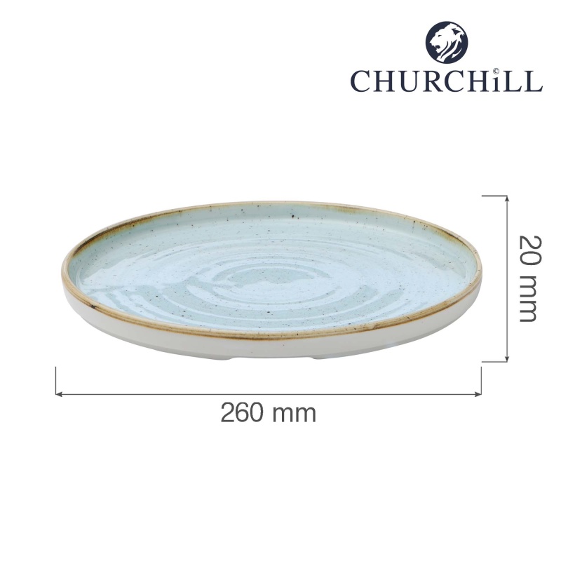 Stonecast duck egg servaga taldrik, 210mm